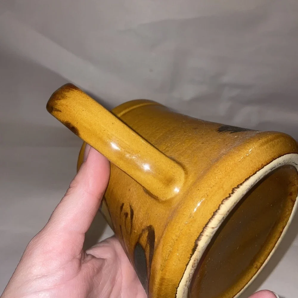 Vintage Japanese Ceramic Watering Cans Red‎ And Yellow Flower